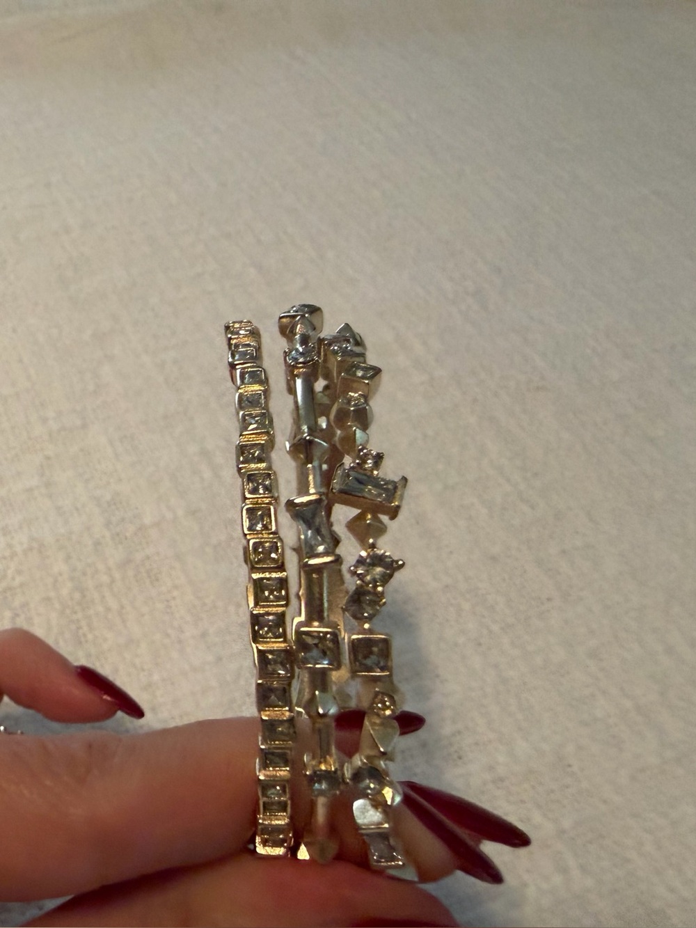 Kendra Scott Gold-Tone Crystal Stackable Bangle Set - Picture 2 of 8
